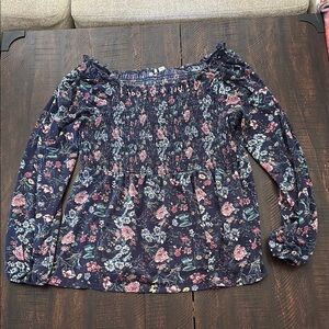 Floral Navy Women's Top